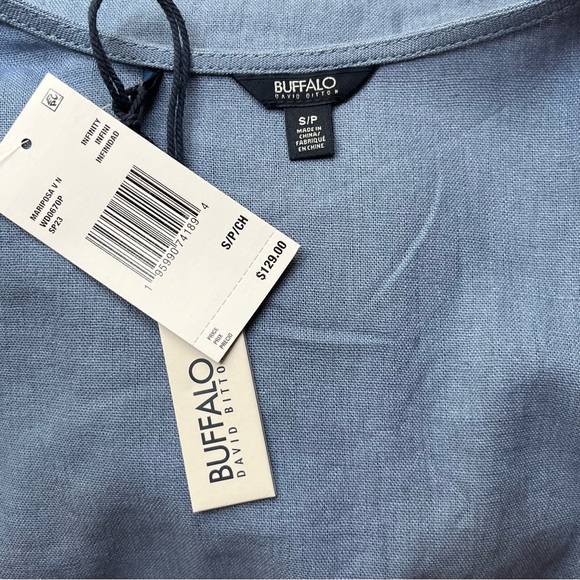 Buffalo David Bitton Mariposa Women's Buttoned Linen Dress, Small NWT - Picture 4 of 12